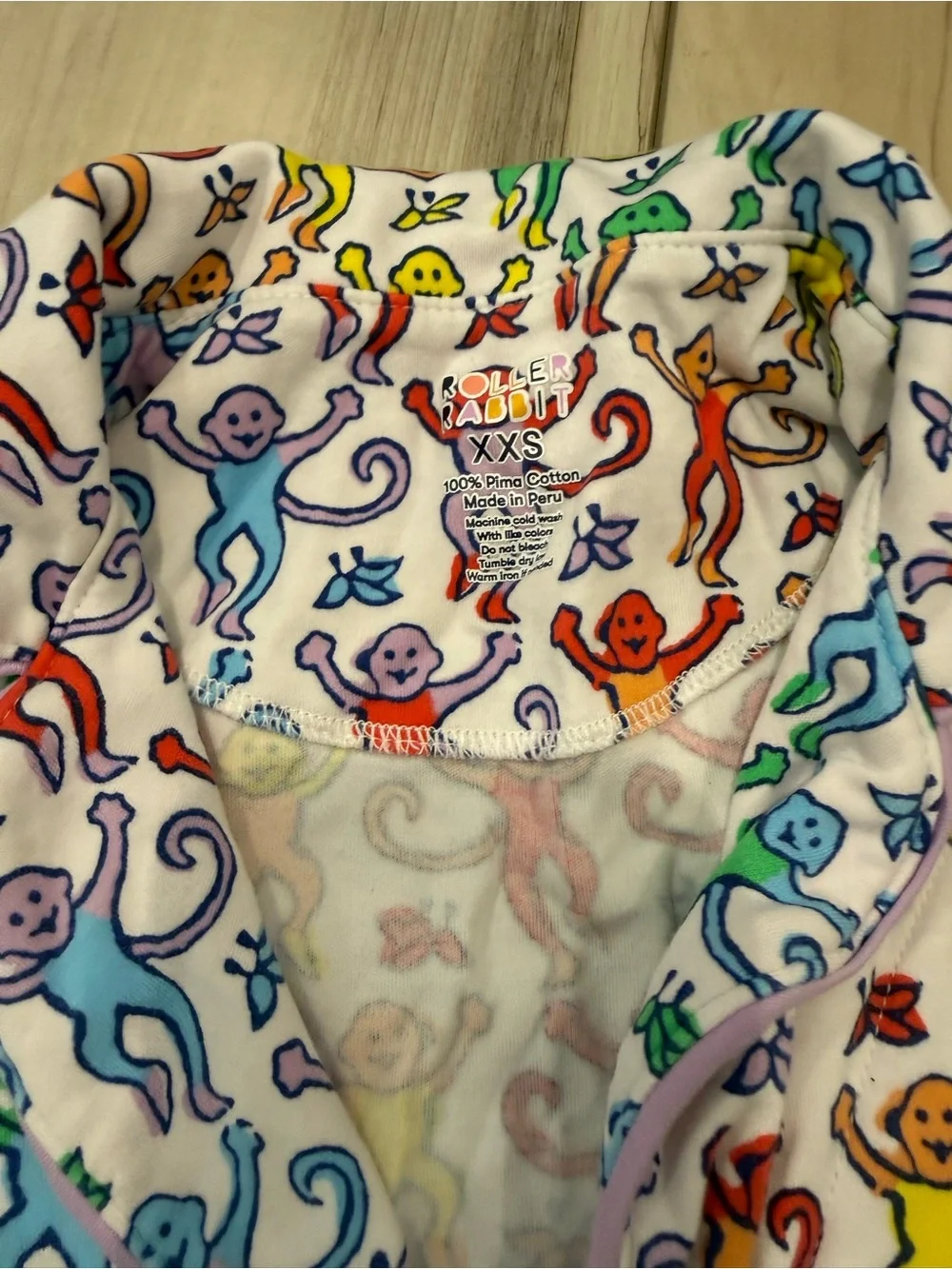 Colorful Rainbow Monkey Print Short pajamas - Picture 2 of 2